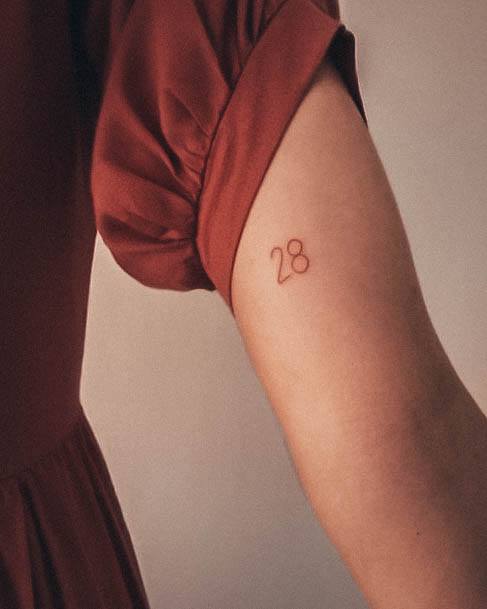 Girly Number Tattoo Ideas