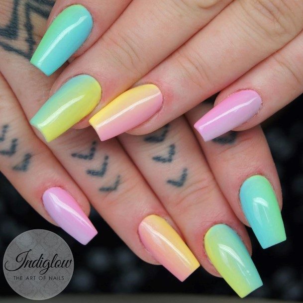 Girly Ombre Nail Ideas