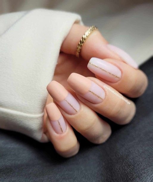 Girly Peach Matte Nails Ideas