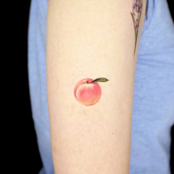 Girly Peach Tattoo Ideas