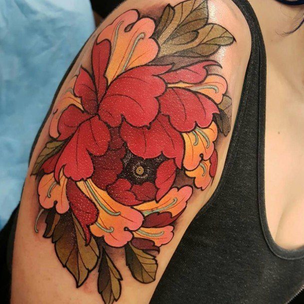 Girly Peony Tattoo Ideas