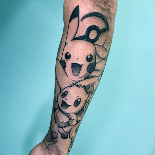 Girly Pikachu Designs For Tattoos