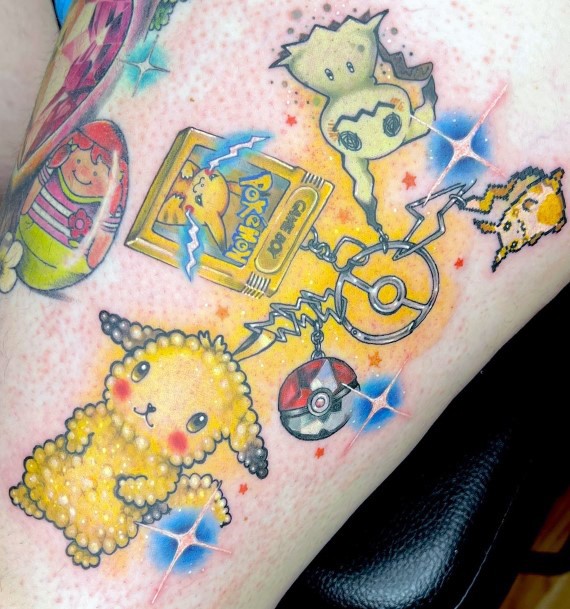 Girly Pikachu Tattoo Ideas