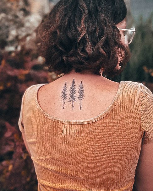 Girly Pine Tree Designs For Tattoos