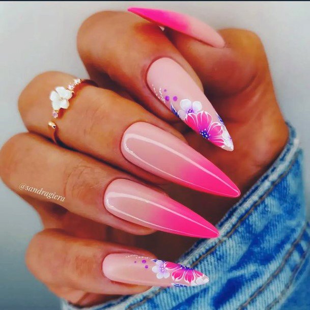 Girly Pink Summer Nails Ideas