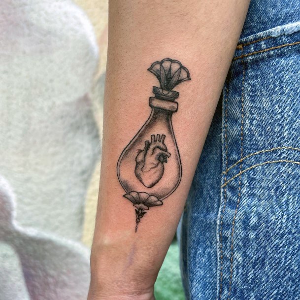 Girly Poison Bottle Tattoo Ideas