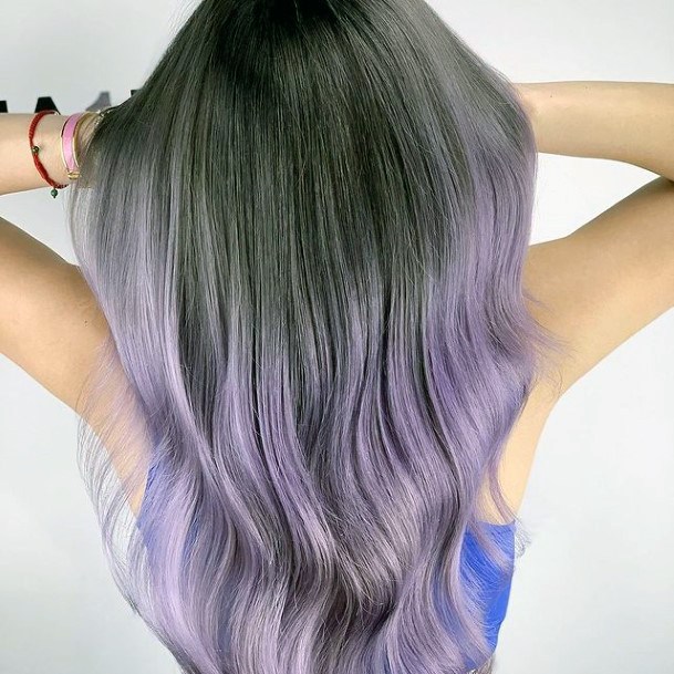 Girly Purple Ombre Hairstyle Ideas