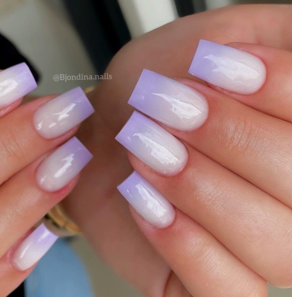 Girly Purple Ombre Nails Ideas