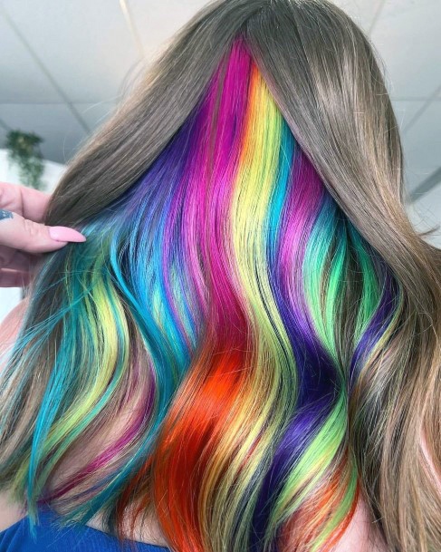 Girly Rainbow Hairstyle Ideas