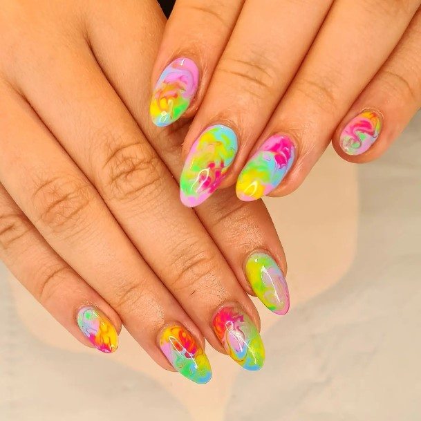 Girly Rainbow Nails Ideas