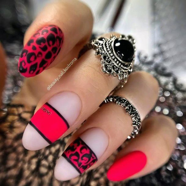 Girly Red Summer Nails Ideas