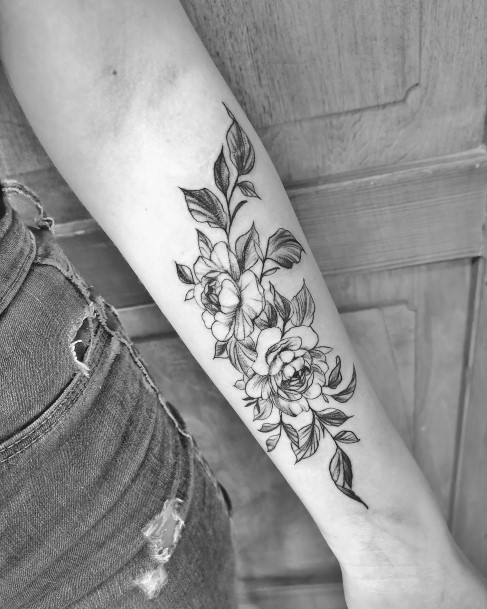 Girly Rose Forearm Designs For Tattoos