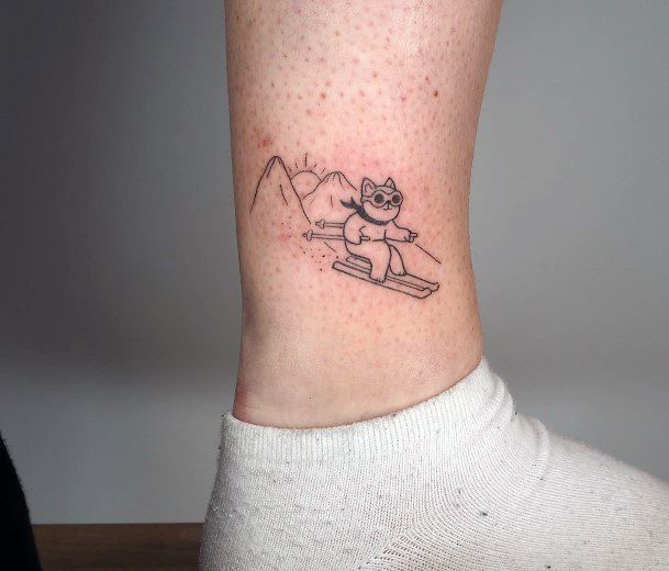 Girly Skiing Tattoo Ideas