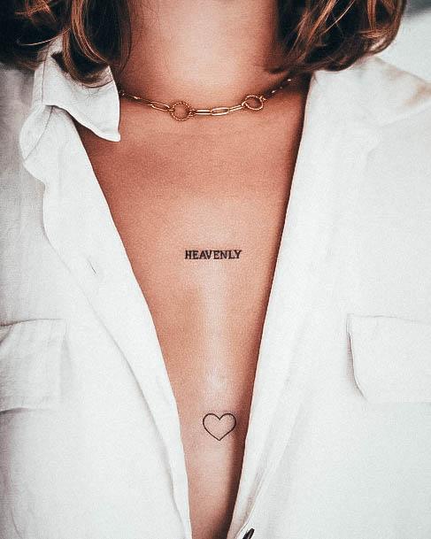 Girly Small Chest Tattoo Ideas