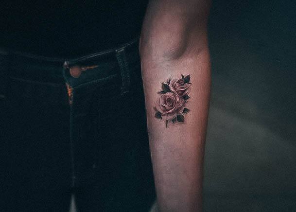 Girly Small Rose Tattoo Ideas