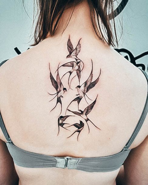 Girly Small Sparrow Tattoo Ideas