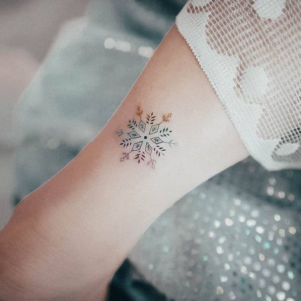 Girly Snowflake Tattoo Ideas