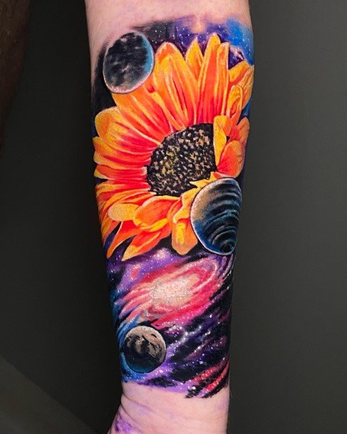 Girly Space Tattoo Ideas