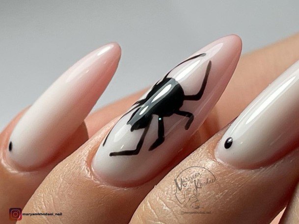 Girly Spider Nail Ideas