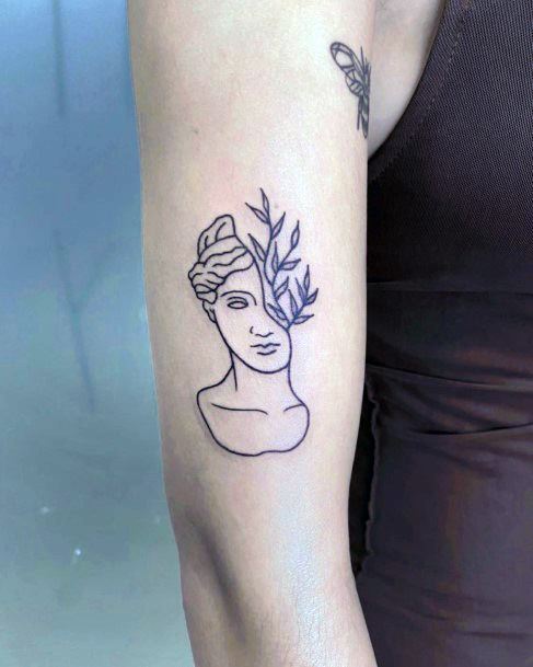 Girly Statue Tattoo Ideas