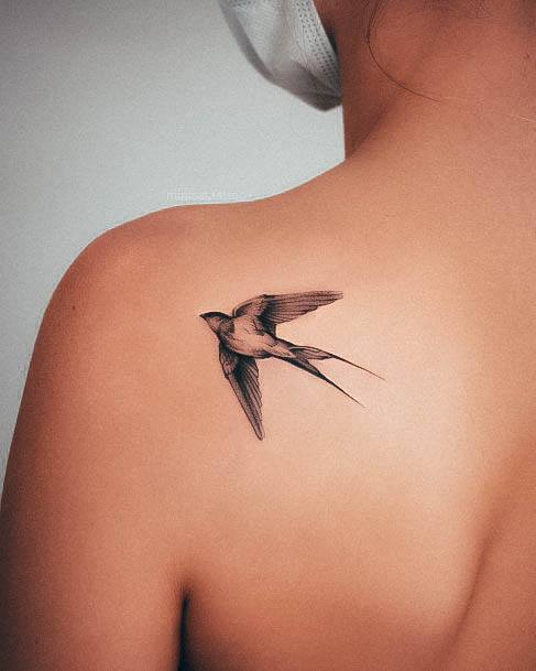 Girly Swallow Tattoo Ideas