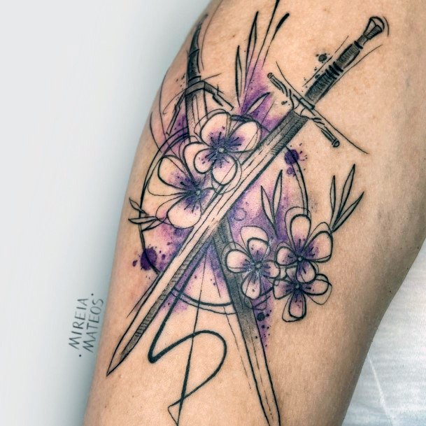 Girly Sword Tattoo Ideas