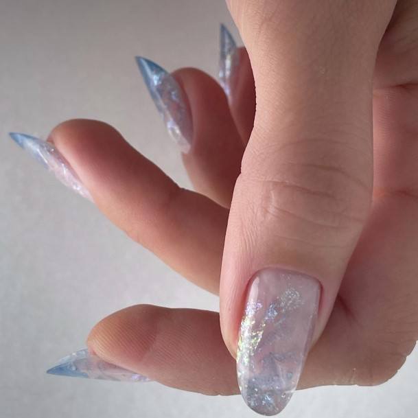 Girly Translucent Nail Ideas