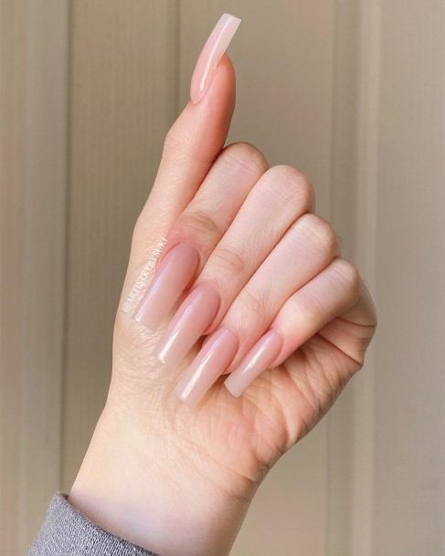 Girly Translucent Pink Nail Ideas