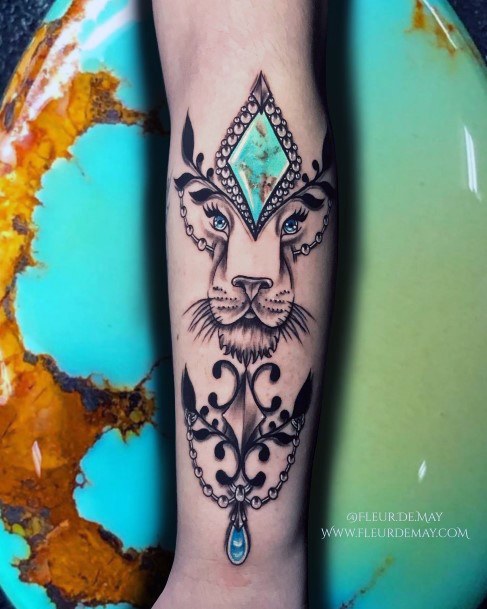 Girly Turquoise Designs For Tattoos