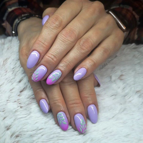 Girly Violet Nail Ideas