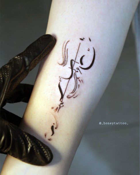 Girly Violin Tattoo Ideas