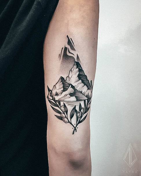 Girly Volcano Tattoo Ideas