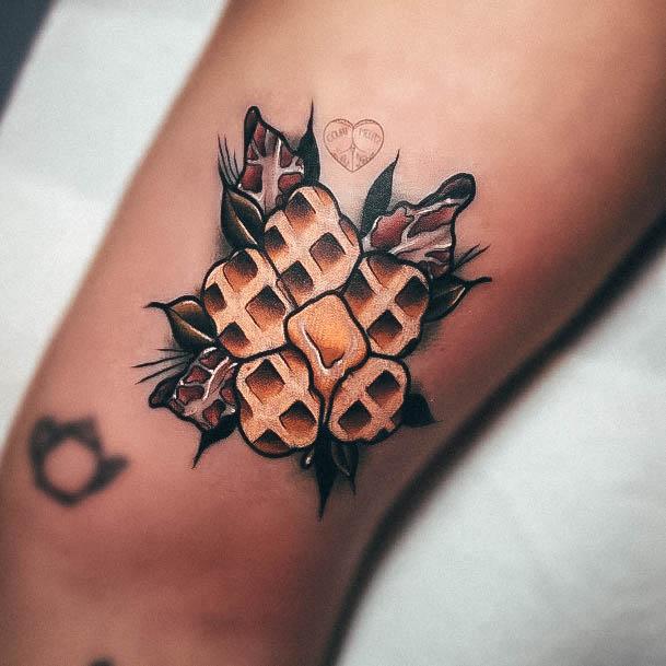 Girly Waffle Tattoo Ideas