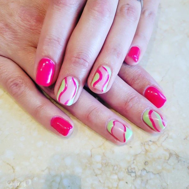 Girly Watermelon Nail Ideas