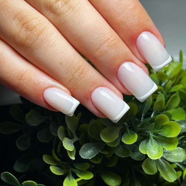 Girly White French Tip Nails Ideas