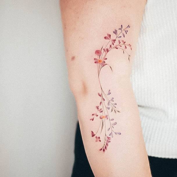 Girly Wildflower Tattoo Ideas