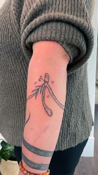 Girly Wishbone Designs For Tattoos