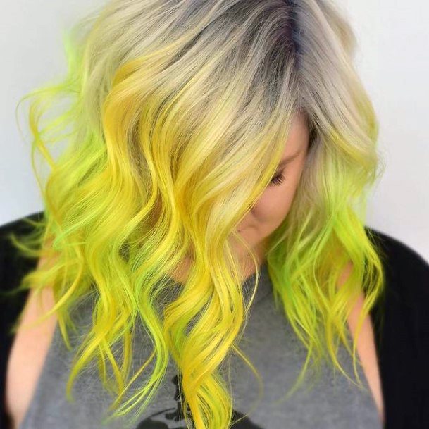 Girly Yellow Ombre Hairstyle Ideas