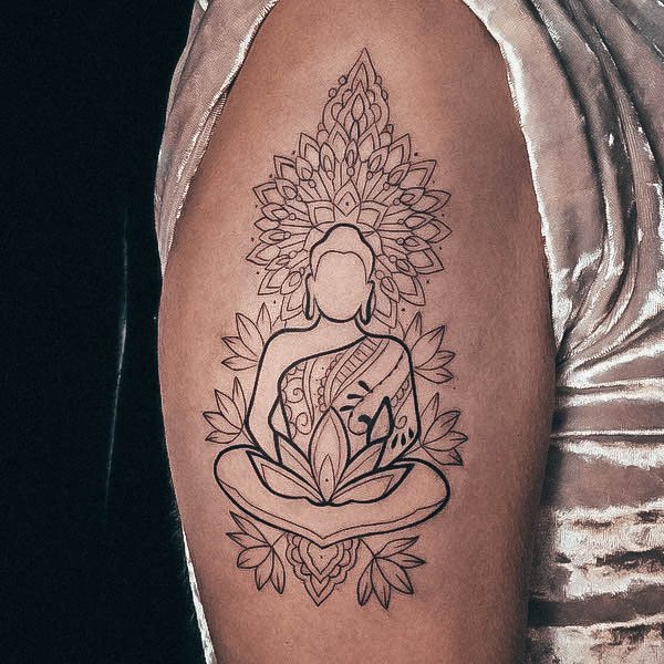 Girly Yoga Tattoo Ideas