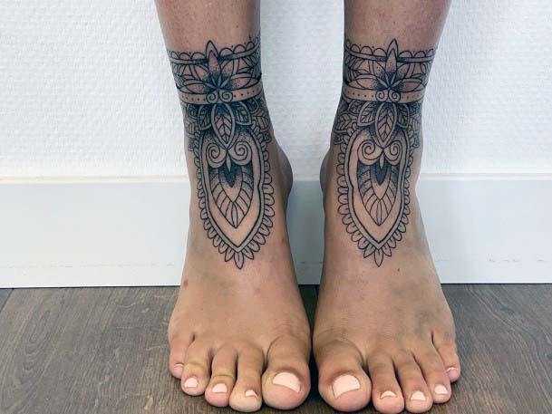 Glam Art Tattoo Womens Ankle