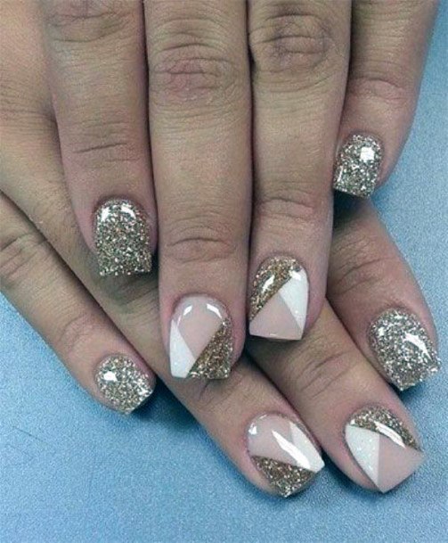 Glam Birthday Nails With Glitter