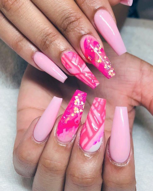 Glam Candy Pink Creative Nail Art
