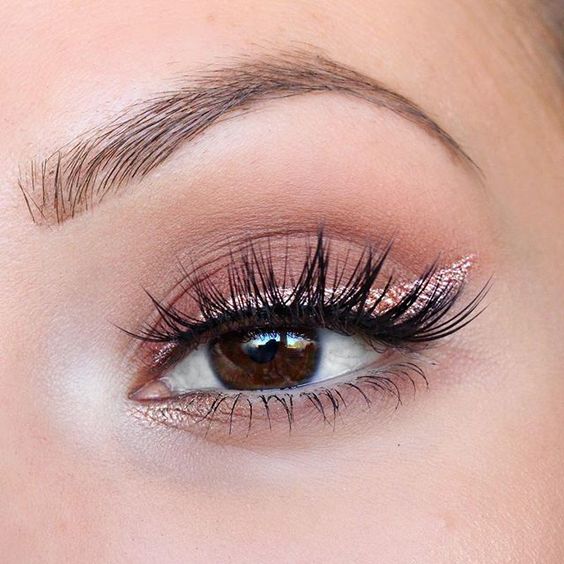 Glam Rose Gold Eye Makeup For Women