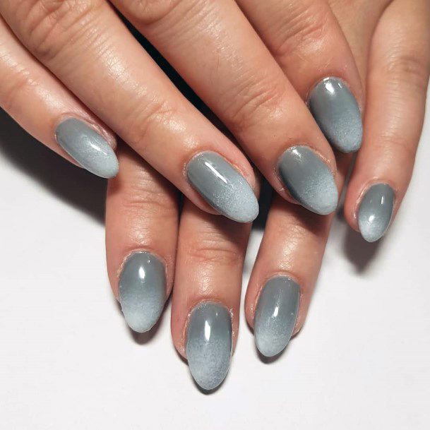 Top 50 Best Grey Ombre Nails For Women - Stormy Cloud Designs