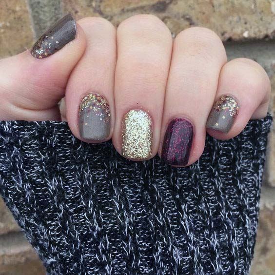 Gleaming Autumn Colors You Will Love Fall Nail Art