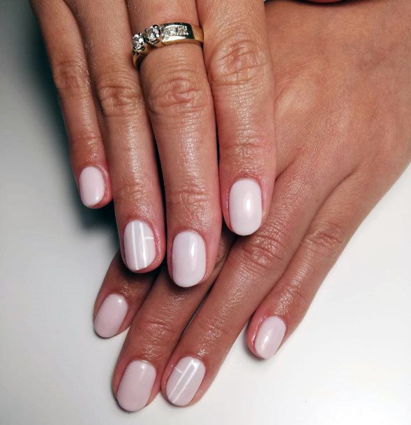 Gliding White Shellac Nails For Women