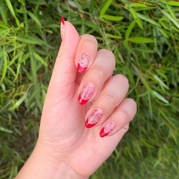 Glitter French Tip Womens Nails