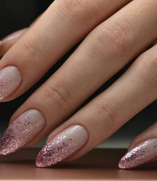 Glitter French Tipic Womens Glitter French Tip Nail Designs