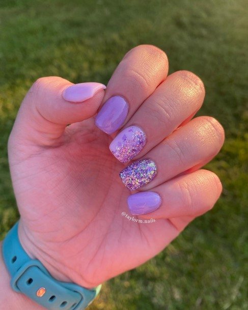 Glitter Ombre Nails Feminine Ideas