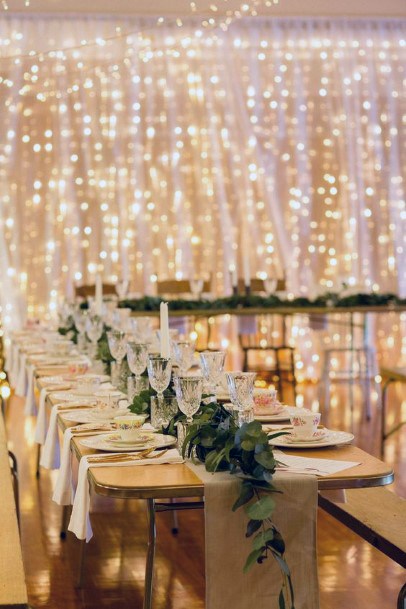 Glittering Lights Wedding Hall Decorations